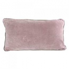 Mushroom Pink velvet rectangular, breakfast cushion by Raine & Humble